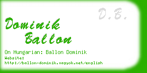 dominik ballon business card